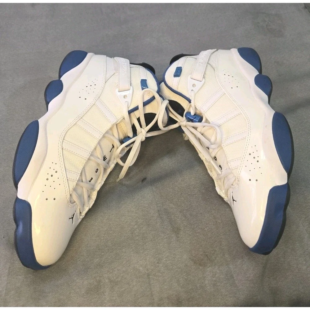 Jordan 6 Rings White/Dark Marina Blue/Black Men's Mid Top Lace Up 322992-114